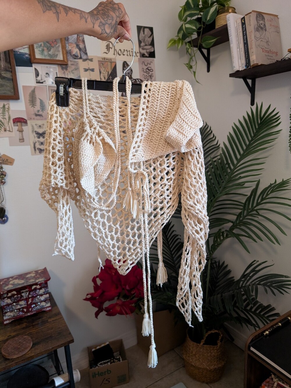 Cream Crochet Bikini Set - Picture 3 of 7